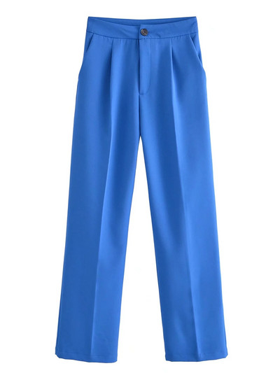 Άνοιξη 2022 Γυναικεία Παντελόνια Πράσινα Παντελόνια Κοστούμια Blazer Suits Balzer Straight Παντελόνια Γυναικεία OL Style Pink Blazer Set Solid κοστούμι