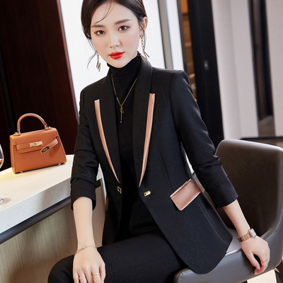 2022 Φθινόπωρο, Χειμώνας Επίσημο Γυναικείο Πράσινο Μπλέιζερ Γυναικεία επαγγελματικά κοστούμια με σετ Εργασίας Ενδύματα γραφείου Παντελόνι σε μέγεθος 5XL Μπουφάν