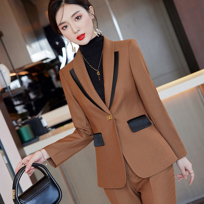 2022 Φθινόπωρο, Χειμώνας Επίσημο Γυναικείο Πράσινο Μπλέιζερ Γυναικεία επαγγελματικά κοστούμια με σετ Εργασίας Ενδύματα γραφείου Παντελόνι σε μέγεθος 5XL Μπουφάν