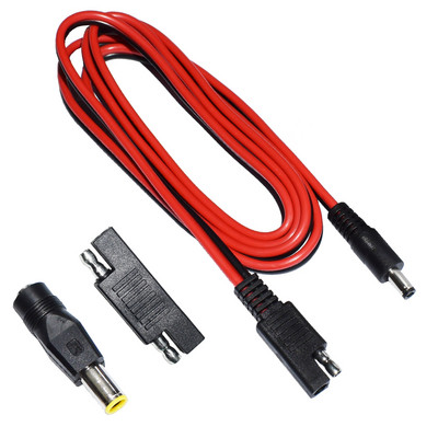 SAE csatlakozó egyenáramhoz 5,5 mm x 2,1 mm-es apakábel SAE polaritásfordítással és DC 8 mm-es adapterrel autóipari lakóautók napelemeihez 4,92 láb/1,5 m