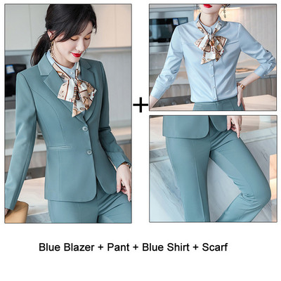 Γυναικείο Blazer κομψό παντελόνι σετ δύο τεμαχίων Επαγγελματικό προσαρμοσμένο κοστούμι Παντελόνι γραφείου Lady Kit Κομψό σακάκι επίσημα παλτό 2022