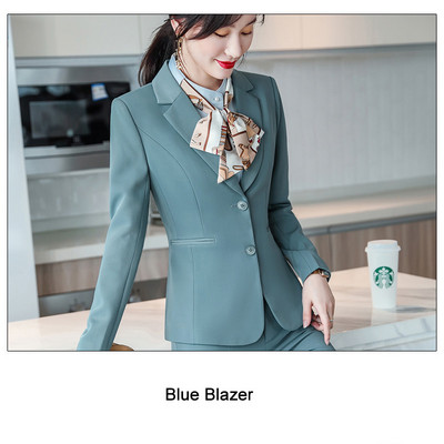 Γυναικείο Blazer κομψό παντελόνι σετ δύο τεμαχίων Επαγγελματικό προσαρμοσμένο κοστούμι Παντελόνι γραφείου Lady Kit Κομψό σακάκι επίσημα παλτό 2022