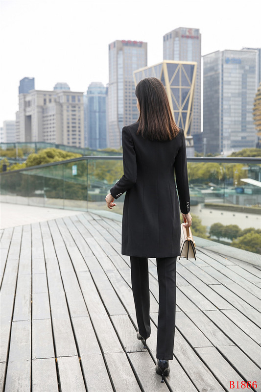 Ženska poslovna odijela 3-dijelni kompleti prsluka, hlača i jakne Ljubičasti trenč kaput Dugi sako Ženska radna odjeća