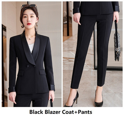 Κομψά ροζ επίσημα επαγγελματικά γυναικεία επαγγελματικά κοστούμια Άνοιξη Καλοκαίρι ομοιόμορφα στυλ Εργασίας γραφείου Κοστούμια Συνέντευξη καριέρας