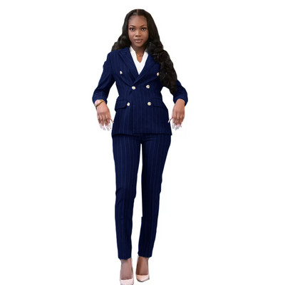 Costume pentru pantaloni pentru mama păsării, cu dungi verde vânător, set de blazer pentru sărbătorire pe stradă, pentru petrecere de seară, îmbrăcăminte de bal 2 piese