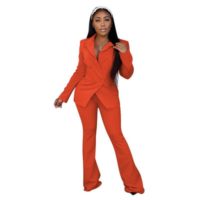 VANHAO, toamnă, culoare solidă, set de două piese pentru femei, îmbrăcăminte la modă pentru birou, costum pentru femei, ocazional, costume de afaceri pentru femei, vânzare cu ridicata, dropshipping