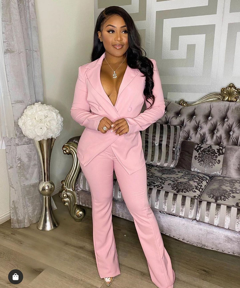 VANHAO, toamnă, culoare solidă, set de două piese pentru femei, îmbrăcăminte la modă pentru birou, costum pentru femei, ocazional, costume de afaceri pentru femei, vânzare cu ridicata, dropshipping