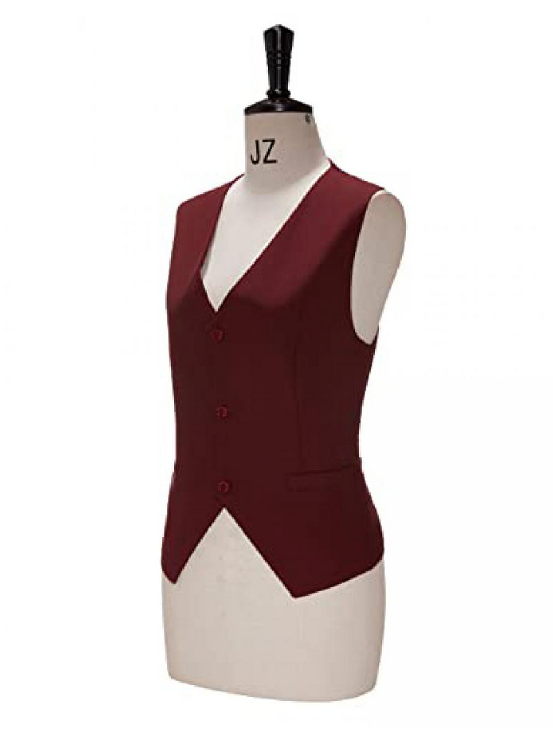 Naiste äriülikonna komplekt, 3-osaline sälklapiga üherealine vest kontoritööks naiste ülikonnad (bleiser+vest+püksid)