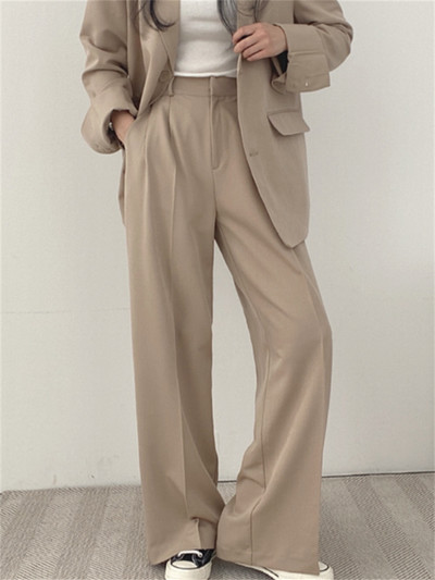 Syiwidii Blazer Femei 2023 Nou Solid cu mânecă lungă crestat modă coreeană Button Up Costume lungi Office Damă Elegant Casual Blazer