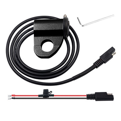 Cu comutator Încărcător USB pentru motociclete Încărcător rapid pentru mașină, Adaptor pentru telefon mobil, afișaj digital de 2,4 A