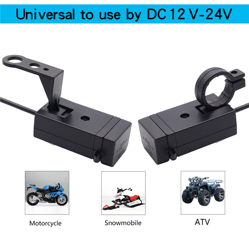 EAFC QC3.0 USB mootorrattalaadija veekindel topelt-USB kiirvahetus 3.0 12V toiteadapter universaalne telefoni laadija