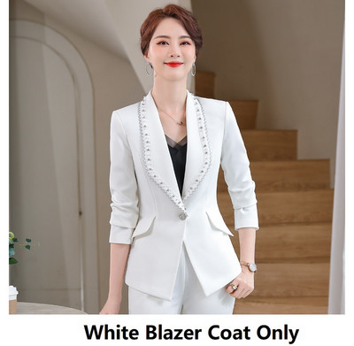 Oversize 5XL Επίσημες Γυναικείες Επιχειρηματίες Εργασίας Φορούν Μπλέιζερ Κοστούμια Παντελόνια Κοστούμια με παντελόνια και μπουφάν Παλτό Επαγγελματικά γυναικεία σακάκια