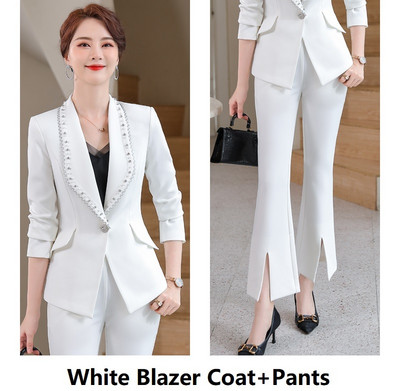 Oversize 5XL Επίσημες Γυναικείες Επιχειρηματίες Εργασίας Φορούν Μπλέιζερ Κοστούμια Παντελόνια Κοστούμια με παντελόνια και μπουφάν Παλτό Επαγγελματικά γυναικεία σακάκια