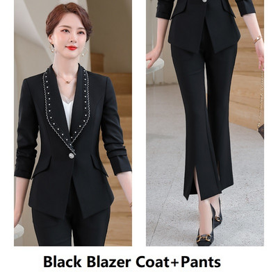 Oversize 5XL Επίσημες Γυναικείες Επιχειρηματίες Εργασίας Φορούν Μπλέιζερ Κοστούμια Παντελόνια Κοστούμια με παντελόνια και μπουφάν Παλτό Επαγγελματικά γυναικεία σακάκια