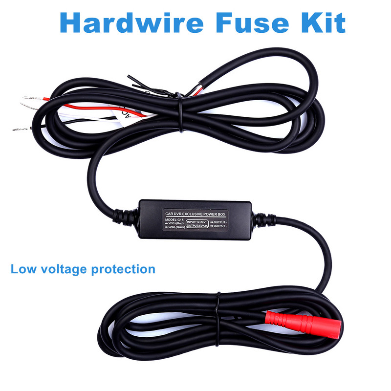 Blueskysea kaabli tarvikud DV988/DV988 Pro Hardwire Buck Line GPS-mooduli USB-laadimise kaugjuhtimispuldi käevõru jne jaoks