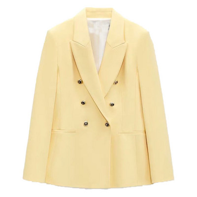 ZA ülikond + püksid 2021 suvine uus naiste metsik kaherealine vabaaja bleiser + nööbiga kõrge vöökohaga püksid professionaalsed rõivad