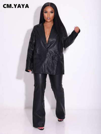 Lemin Gina kunstnahast naiste komplekt, bleisertop ja sirged püksid, kostüüm, kaks 2-osalist komplekti, naiste stiilne spordidress, PU Elegang varustus