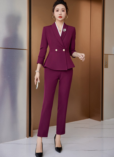 2022 Φθινόπωρο Χειμώνας Επίσημο Γυναικείο Πράσινο Μπλέιζερ Γυναικεία επαγγελματικά κοστούμια με σετ Εργασίας Φόρεμα γραφείου Παντελόνι σε μέγεθος 4XL μπουφάν