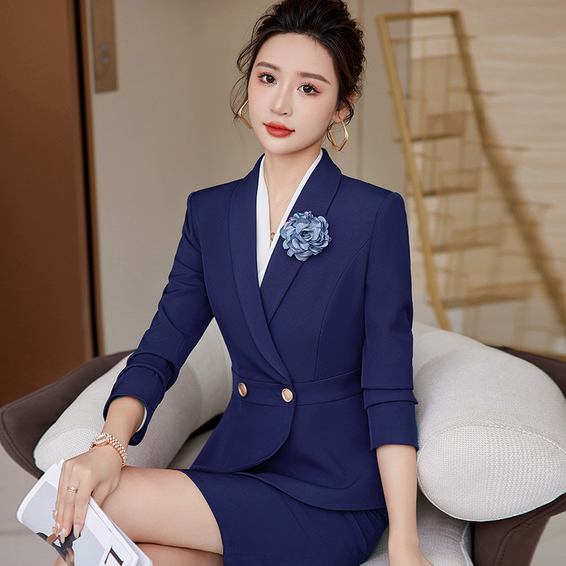 2022 Φθινόπωρο Χειμώνας Επίσημο Γυναικείο Πράσινο Μπλέιζερ Γυναικεία επαγγελματικά κοστούμια με σετ Εργασίας Φόρεμα γραφείου Παντελόνι σε μέγεθος 4XL μπουφάν