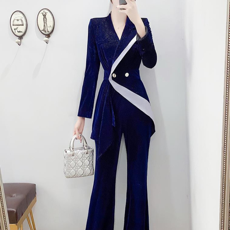 Blazer Suit Κομψά γυναικεία ασορτί σετ Παντελόνι Trend 2 Piece Outfits 2022 Σετ παντελονιών δύο κομματιών μόδας για γυναίκες Luxury Spring