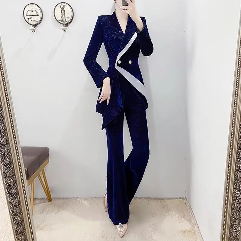 Blazer Suit Κομψά γυναικεία ασορτί σετ Παντελόνι Trend 2 Piece Outfits 2022 Σετ παντελονιών δύο κομματιών μόδας για γυναίκες Luxury Spring