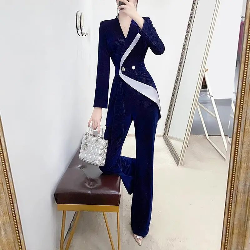 Blazer Suit Κομψά γυναικεία ασορτί σετ Παντελόνι Trend 2 Piece Outfits 2022 Σετ παντελονιών δύο κομματιών μόδας για γυναίκες Luxury Spring