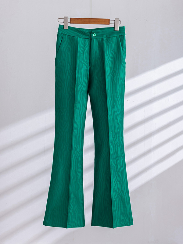 Žensko odijelo s hlačama Ženska poslovna radna odjeća Set od 2 komada Ženski kaki zeleni crni svečani sako i hlače na pruge