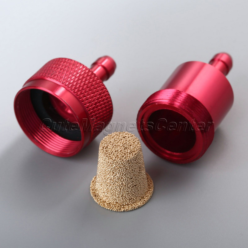 mtsooning Universal Inline Φίλτρο λαδιού μοτοσυκλέτας 1/4" 6mm CNC κράμα αλουμινίου Μαύρο/Κόκκινο/Χρυσό/Μπλε