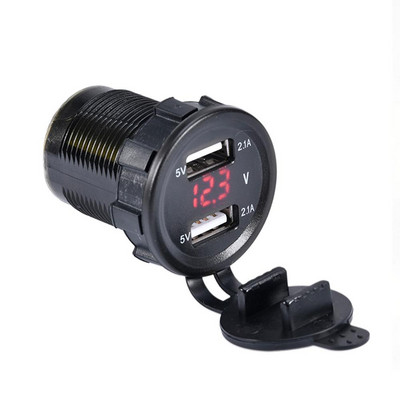 12V 24V Električna vozila Dvostruka USB utičnica za punjač Utičnica Digitalni zaslon Napon Utičnica za upaljač za cigarete Dodaci