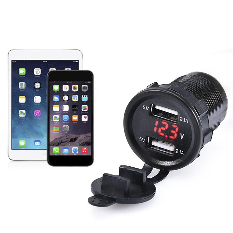 12V 24V Električna vozila Dvostruka USB utičnica za punjač Utičnica Digitalni zaslon Napon Utičnica za upaljač za cigarete Dodaci