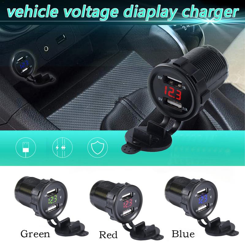 12V 24V Električna vozila Dvostruka USB utičnica za punjač Utičnica Digitalni zaslon Napon Utičnica za upaljač za cigarete Dodaci