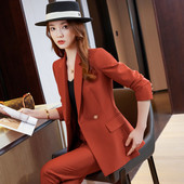 Costume de afaceri formale pentru femei cu pantaloni și jachete Stiluri de uniforme pentru damă profesionale Set de pantaloni pentru damă Blazere