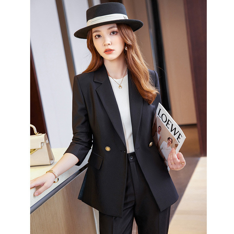 Costume de afaceri formale pentru femei cu pantaloni și jachete Stiluri de uniforme pentru damă profesionale Set de pantaloni pentru damă Blazere