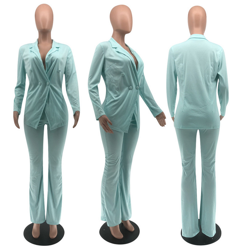 Rozā sieviešu uzvalks žakete un bikses sarkani komplekti sieviešu biroja apģērbs V apkakle ar garām piedurknēm zils komplekts sievietei 2 daļīgs komplekts, melns bikškostīms