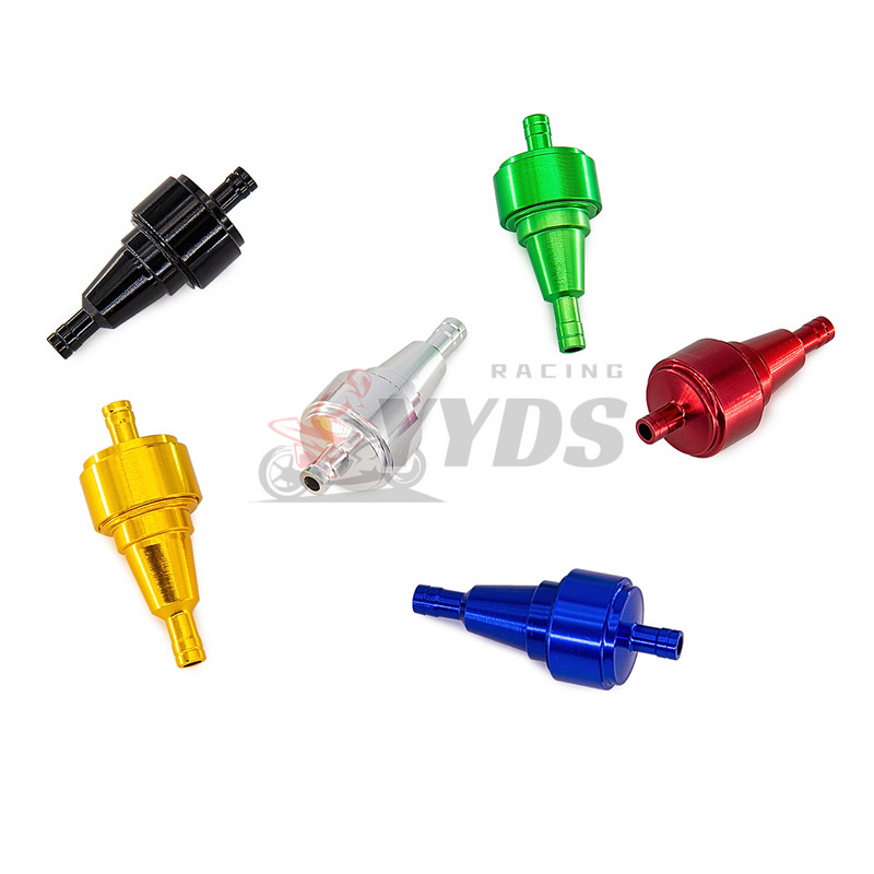 Univerzalni 6 mm 5/16'' filtar goriva za motocikle Auto Benzin Diesel Inline za motocikle skutere Kromirani aluminijski filtri goriva 6 boja