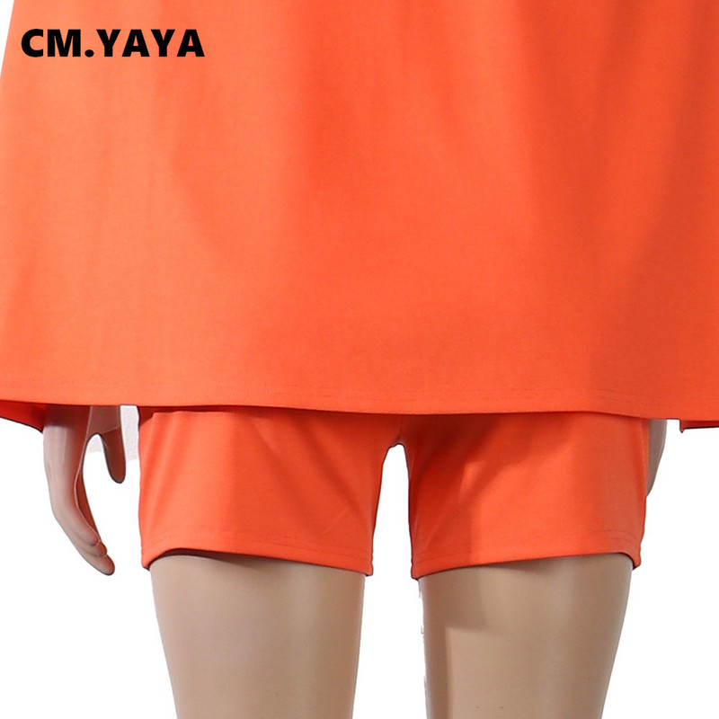 CM.YAYA Seksi ženski komplet od 2 komada sakoa sa rukavima i kratkim hlačama Trenirka Trenirka Uredska dama Dvodijelni set odjeće 2022.
