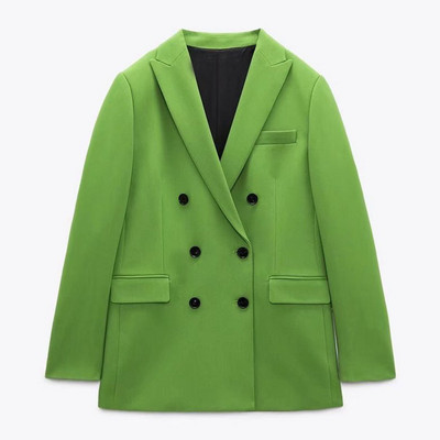 BM&ZA Nou Costumul cu pantaloni și deșeuri pentru femei, la două piepte, cu blazer larg 02761049513