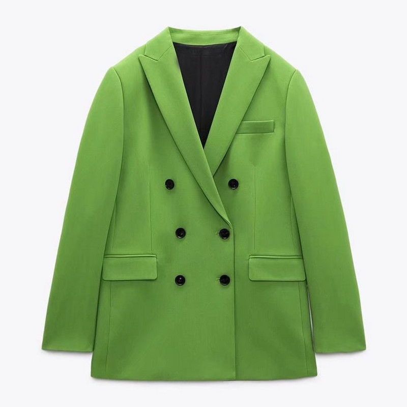 BM&ZA Nou Costumul cu pantaloni și deșeuri pentru femei, la două piepte, cu blazer larg 02761049513