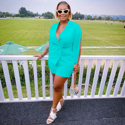 CM.YAYA Κομψό γυναικείο σετ Γυναικείο μανίκι σακάκι και σορτς Γυναικείο κοστούμι γραφείου ασορτί δύο τεμαχίων σετ γυμναστικής 2022 Καλοκαίρι