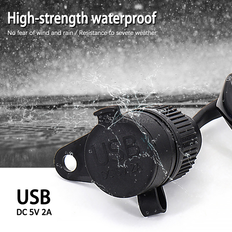 Uus mootorratta kahe USB-pesaga kiirlaadimistelefoni Ipad laadimiselektroonika tarvikud Yamaha MT09 jaoks 2017-2021 MT07 Kõik aastad