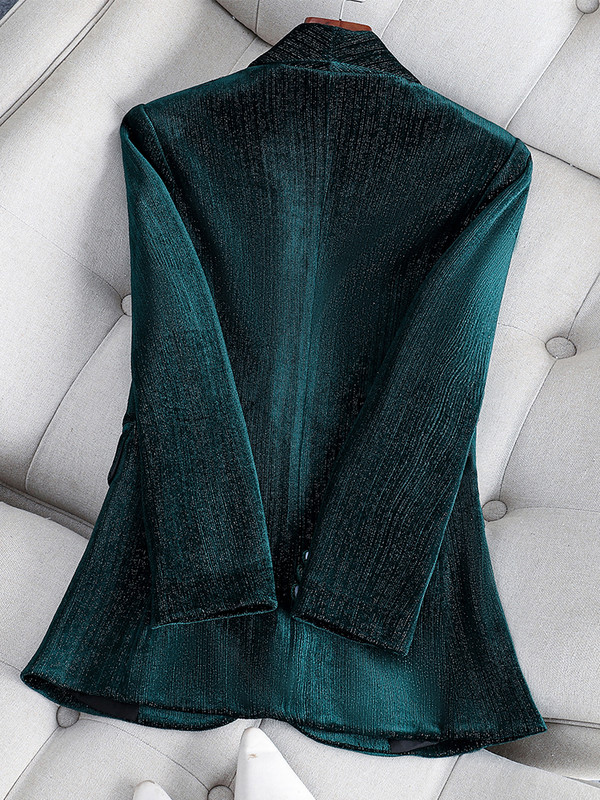 Μακρυμάνικο γυναικείο φθινοπωρινό χειμερινό παντελόνι Γυναικείο επίσημο επαγγελματικό φόρεμα 2 τεμαχίων σετ πράσινο σακάκι κρασιού Μπλέιζερ και παντελόνι