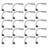 SAE 2 Pin Plug Αντικατάσταση Αδιάβροχη Προστασία Κάλυμμα Καπάκι Top Μαύρο 20τμχ