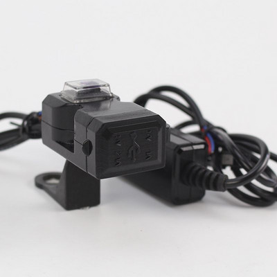 Încărcător USB dublu pentru motocicletă Port ghidon 12V impermeabil 5V 1A 2.1A Adaptor priză de alimentare pentru telefon mobil