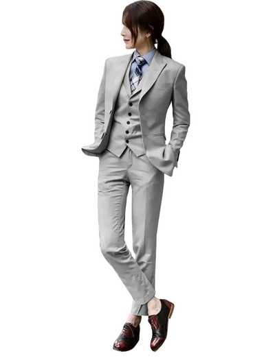 Set de costume slim 3 piese pentru damă, pentru birou de afaceri, pentru damă, jachetă, vestă, pantaloni спортивный костюм женск