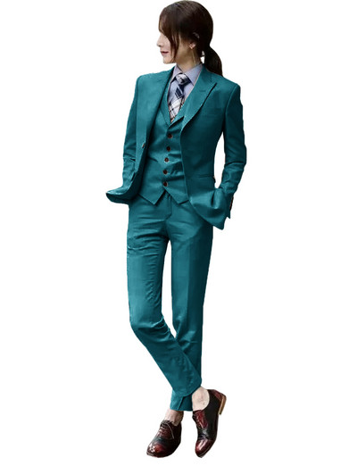 Set de costume slim 3 piese pentru damă, pentru birou de afaceri, pentru damă, jachetă, vestă, pantaloni спортивный костюм женск