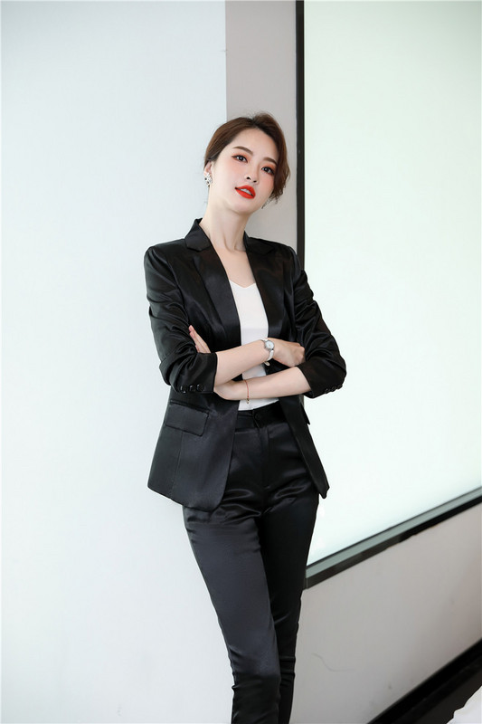 Țesătură de înaltă calitate pentru femei, costume de afaceri formale profesionale, stiluri OL, îmbrăcăminte de birou, set de pantaloni, blazere, toamnă iarnă