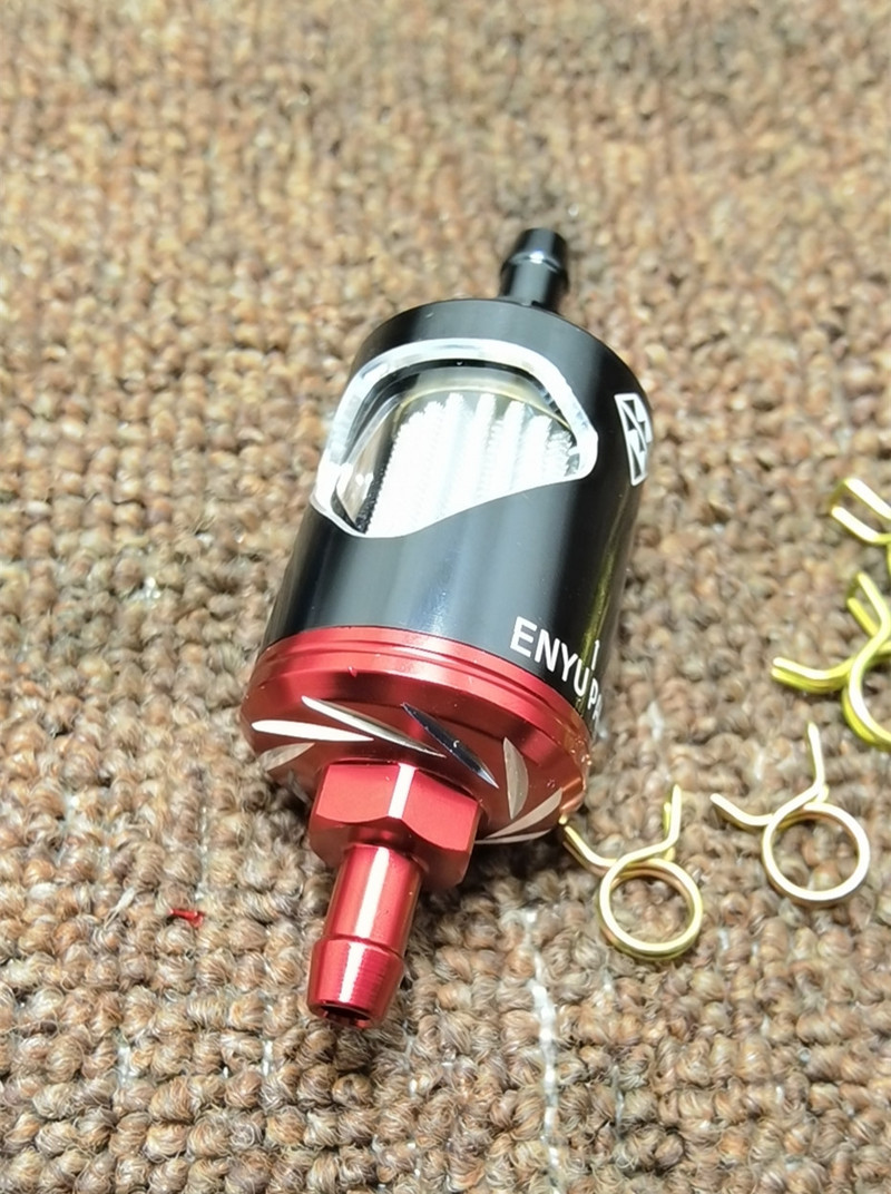 Culoare 6mm Filtru interior de combustibil pentru motociclete Filtre de benzină + Furtun de conductă de combustibil benzină + cleme Moto Scooter Dirt Bike