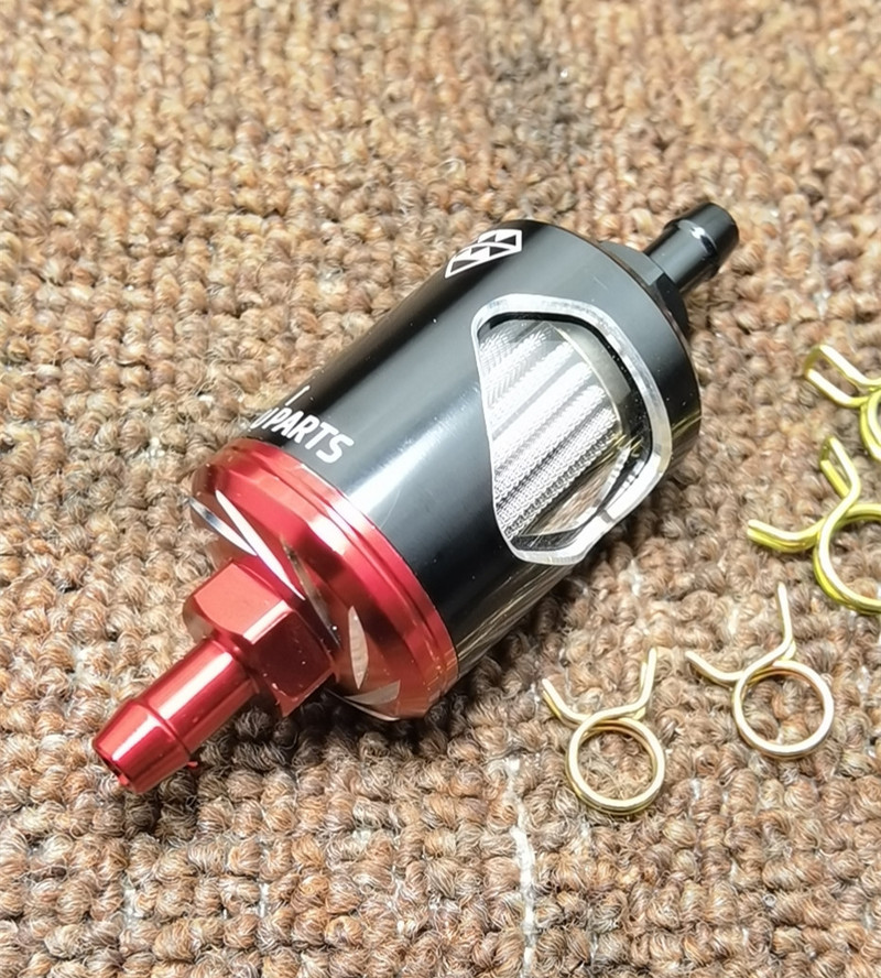 Culoare 6mm Filtru interior de combustibil pentru motociclete Filtre de benzină + Furtun de conductă de combustibil benzină + cleme Moto Scooter Dirt Bike