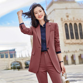 Țesătură de înaltă calitate pentru damă, costume de afaceri profesionale, pentru femei, cu pantaloni și jachete, haine, stiluri OL, blazere