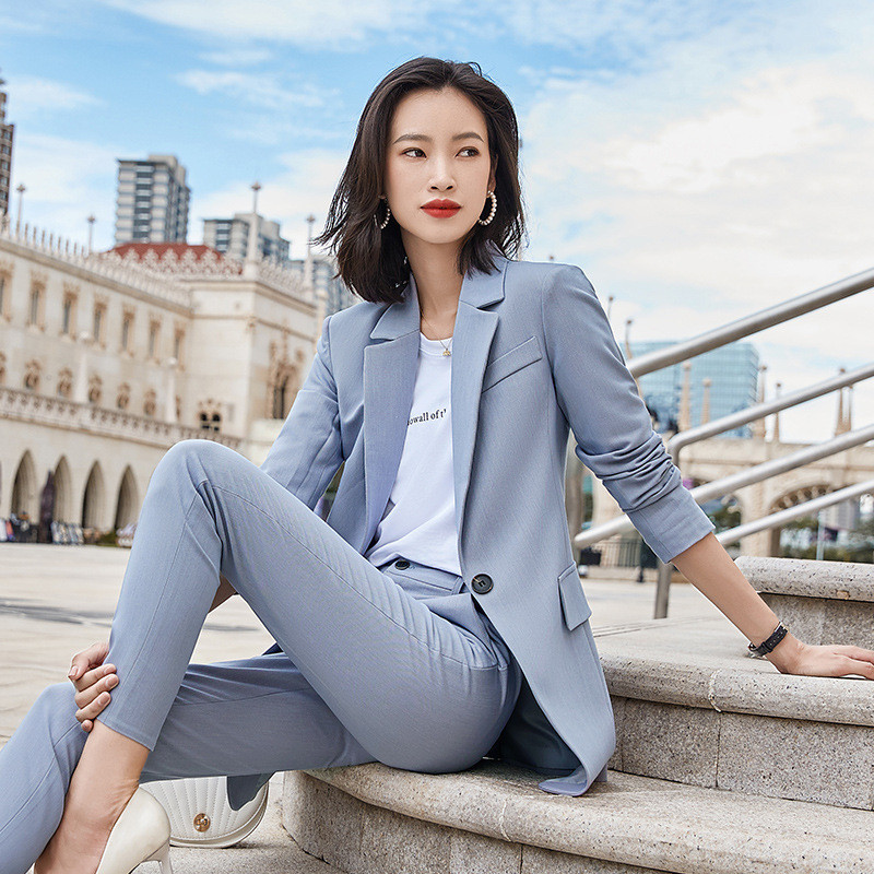Țesătură de înaltă calitate pentru damă, costume de afaceri profesionale, pentru femei, cu pantaloni și jachete, haine, stiluri OL, blazere